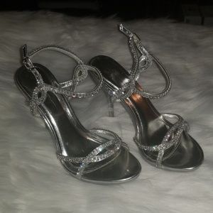 Marichi Mani Silver Rhinestone Heels